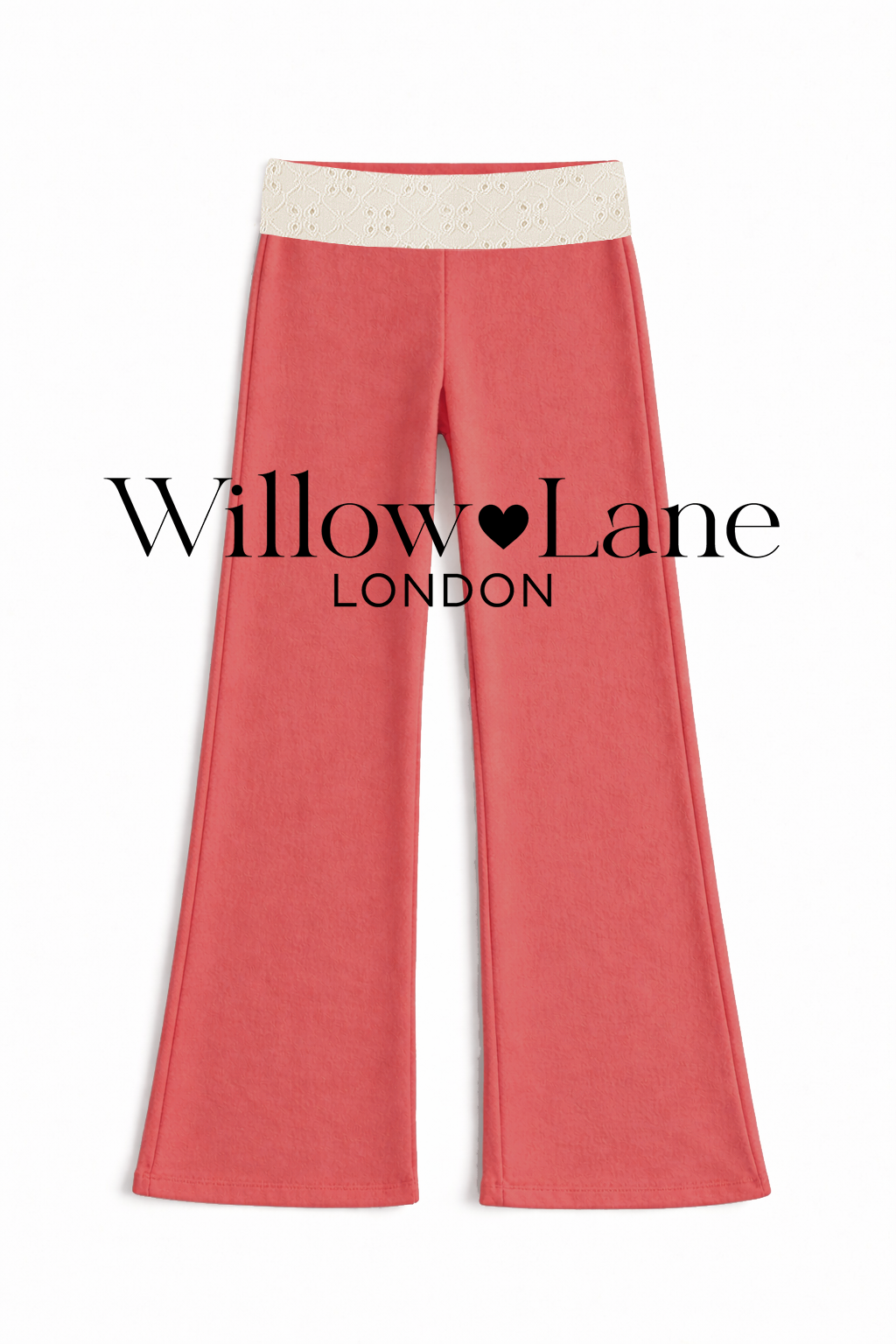 The Lola Travel Pant - Eyelet Beige