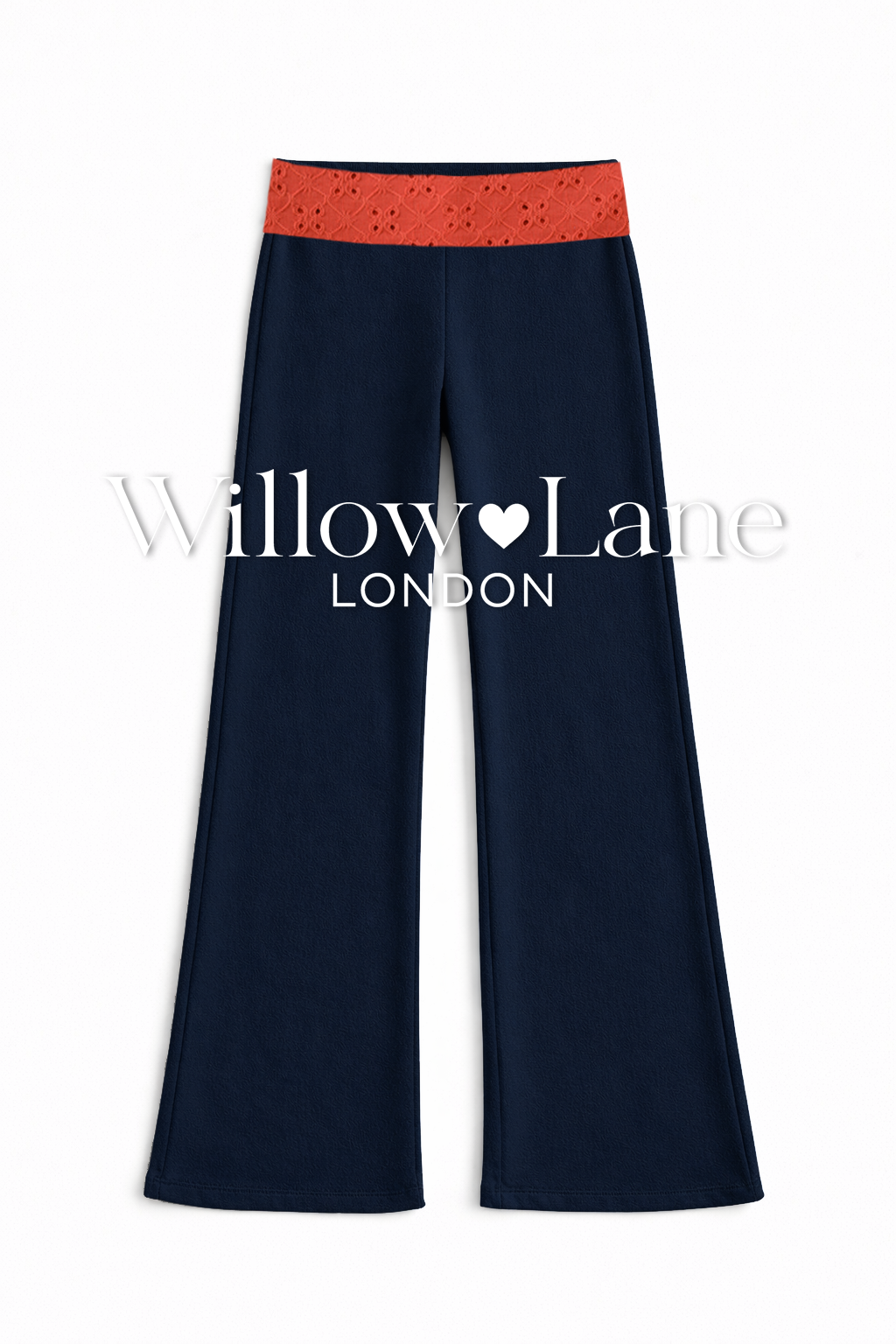 The Lola Travel Pant - Eyelet Beige