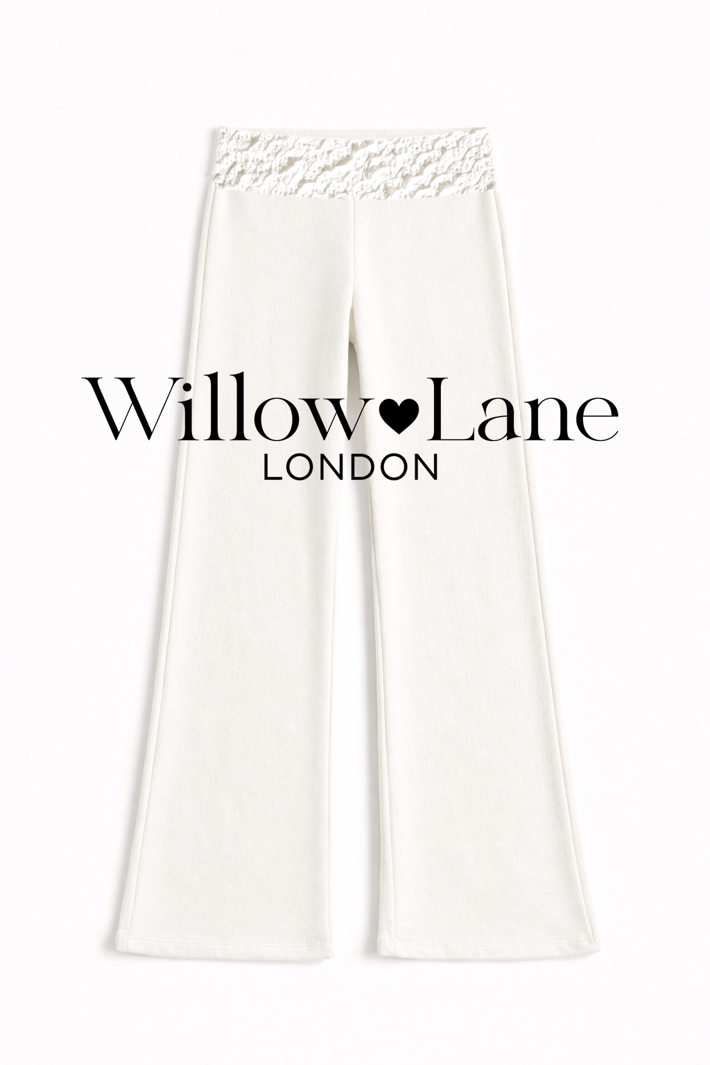 The Lola Travel Pant - White Ruffle